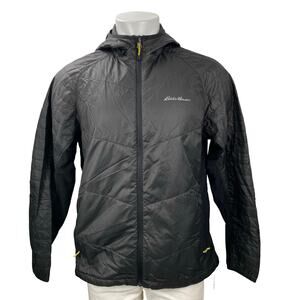 Eddie Bauer Ever Therm Down Black Athletic Activewear Windbreaker Coat Jacket L